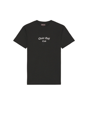 Quiet Golf Valley Tee in Black. Size M. Also in S, XL/1X.