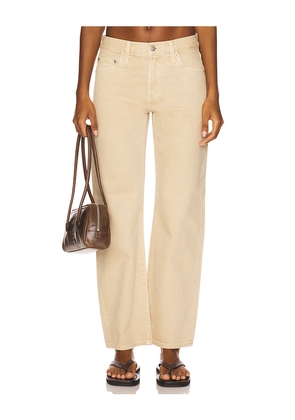 PISTOLA Lexi Mid Rise Bowed Straight in Tan. Size 29. Also in 30, 33.