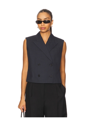 Theory Peak Double Breasted Vest in Navy. Size 00. Also in 10, 2, 6.