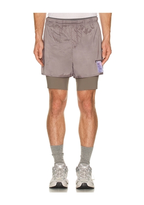 Satisfy Techsilk 8 Shorts in Brown. Size M. Also in S, XL/1X.
