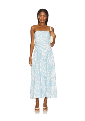 SEVEN WONDERS Addie Midi Dress in Baby Blue. Size S. Also in XS.