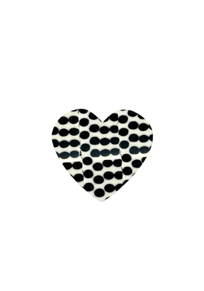 Solar Eclipse Hand-Painted Polka Dot Heart Claw Hair Clip in Beauty: NA.
