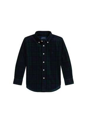 Polo Ralph Lauren Long Sleeve Fine Wale Corduroy Sport Shirt in Navy. Size 4. Also in 5.