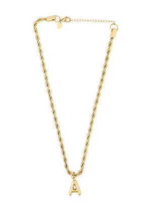 petit moments Bubble Initial Rope Necklace in Metallic Gold. Size C. Also in D, F, H, I, J, K, M, P, S, V.