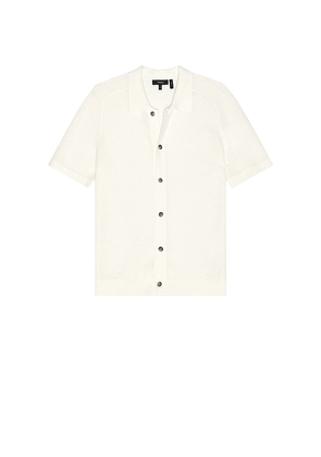 Theory Relaxed Polo in White. Size S. Also in XL/1X, XXL/2X.