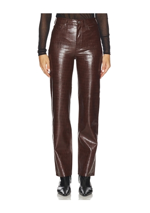 PISTOLA Cassie Super High Rise Straight in Brown. Size 24. Also in 28, 29.