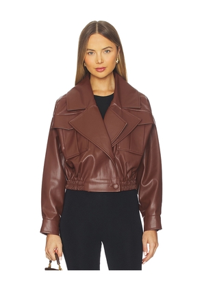SELMACILEK Lea Tan Leather Jacket in Brown. Size L. Also in M, S, XS.