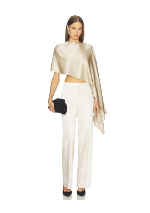 SRG Belle Silk Cape in Beige. Size L. Also in M, S, XL, XS.