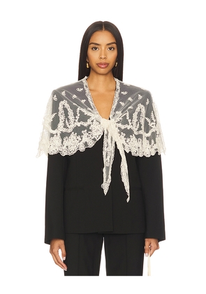 Sea Elisa Tropical Wool Capelet Jacket in Black. Size L. Also in M, S, XL, XS, XXS.