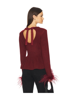 SAYLOR Jovi Sweater in Red. Size M. Also in S, XS.