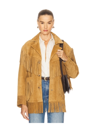 Polo Ralph Lauren Fringe Suede Western Jacket in Brown. Size L. Also in XXS.