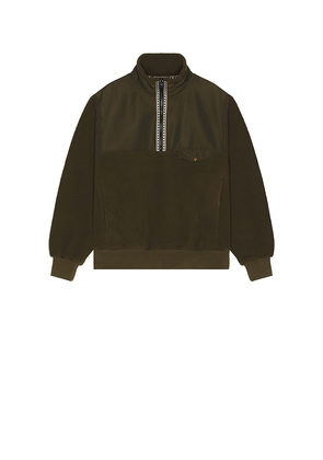 Rhythm Pfeiffer Sherpa Fleece Pullover in Green. Size M. Also in S.