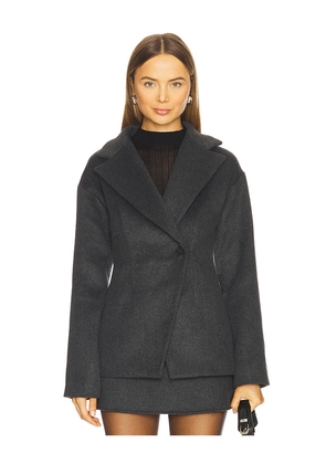 SNDYS Jovie Cinched Blazer in Charcoal. Size L. Also in M, S, XL, XS, XXL, XXS.