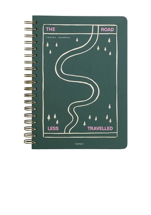 Papier Off Piste Spiral Travel Journal in Green.