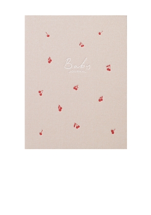 Papier Cherries Baby Binder-folio in Cream.