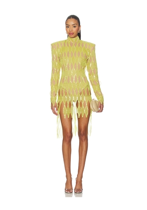 The Dolls House Harlequin Romper in Green. Size L. Also in M, XS.