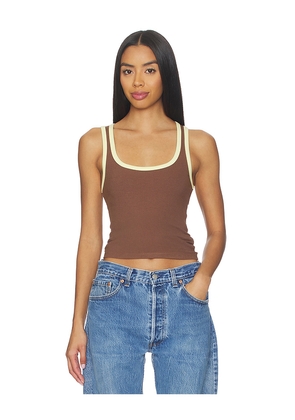 Runaway The Label Angelo Tank in Chocolate. Size L. Also in M, S, XL, XS.