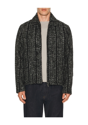 Percival Ingelo Zip Wool Boxy Jacket in Black. Size M. Also in XL/1X.