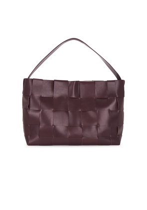 St. Agni Large Woven Tote in Red.