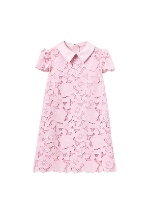 self-portrait Kids Flower Lace Dress in Pink. Size 4/5T. Also in 5/6T, 6/7, 7/8.