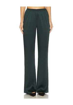 SEROYA Viva Satin Pants in Dark Green. Size M. Also in L, S, XS, XXS.