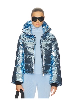 Perfect Moment Polar Flare Ski Jacket II in Blue. Size L. Also in M, S, XS.