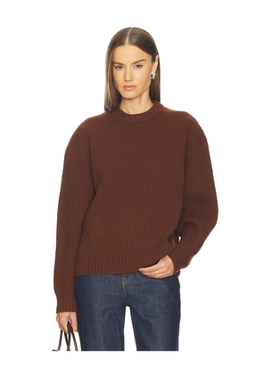 SRG Madisyn Classic Knit Crewneck in Brown. Size L. Also in M, S, XL, XS, XXS.