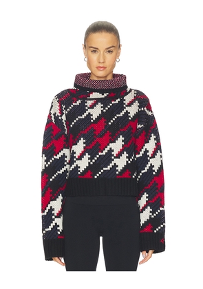 Perfect Moment Turtle Neck Herringbone Sweater in Navy,Black. Size L. Also in M, S, XL, XS.