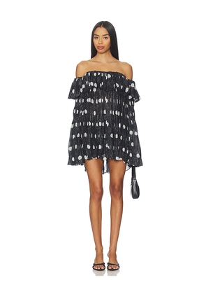 Prabal Gurung Off-shoulder Long Sleeve Faux Sweater Top in Black & White. Size 2. Also in 4, 6, 8.