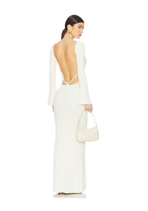 YLLW THE LABEL Harper Maxi Dress in Ivory. Size M. Also in L, S.