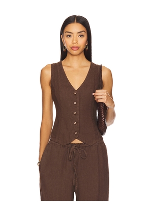 VIR VITA Violette Vest in Chocolate. Size M. Also in S, XS.