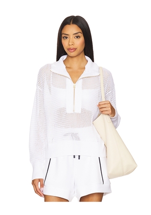 Varley Aurora Half Zip Knit Pullover in White. Size L. Also in M.