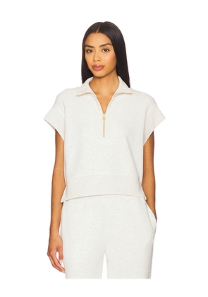 Varley Kelly Half Zip Sweatshirt in Ivory. Size L. Also in XL.