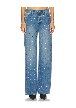 PISTOLA Hendrix High Rise Wide Jeans in Blue. Size 23. Also in 24, 25, 26, 27, 28, 29, 30, 31, 32, 33.