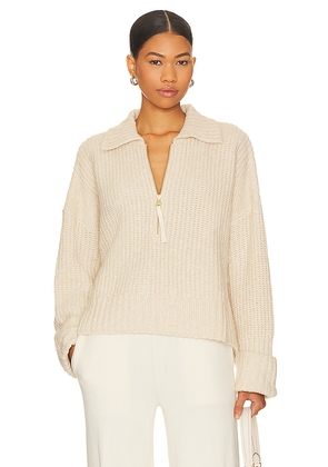 Varley Elia Half Zip Knit Pullover in Neutral. Size L. Also in XL.
