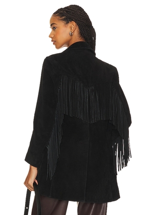 Understated Leather Marlboro Blazer in Black. Size M. Also in S, XS.