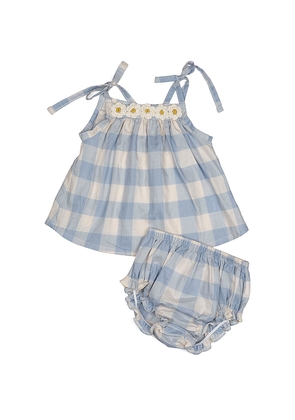 Wild Wawa Kids Crochet Daisy Two Piece Set in Blue. Size 2/3. Also in 3/4.