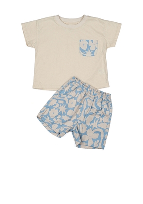 Wild Wawa Kids Short Set in Blue. Size 3/4. Also in 5/6.