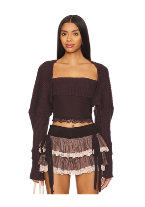 Zemeta Cranberry Choco Bolero in Burgundy. Size XS. Also in L.