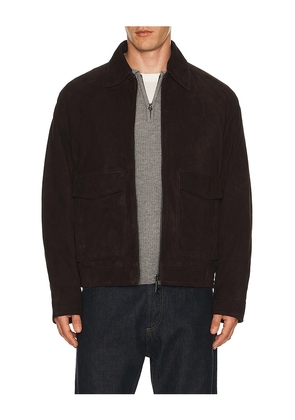 Theory Reece Aviator Bomber Jacket in Brown. Size M. Also in S.