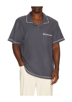 Rhythm Ladder Vintage Terry Polo in Blue. Size L. Also in M, S.