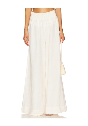 WeWoreWhat Button Front Palazzo Pant in Ivory. Size L. Also in S.