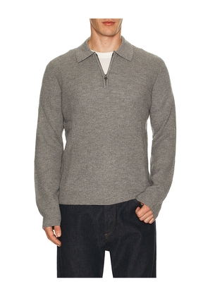 Rails Monty Quarter Zip Polo in Grey. Size M. Also in S.