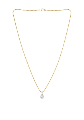 SHASHI Pear Diamond Chain Necklace in Metallic Gold.