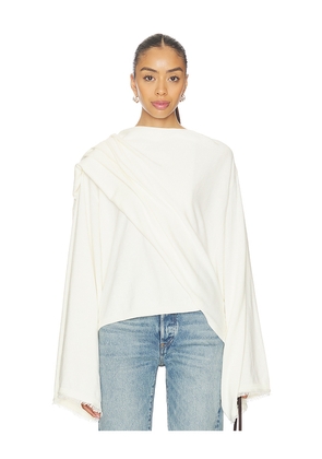 WeWoreWhat x Premium Cashmere Wrap Sweater in Ivory. Size S. Also in XS.