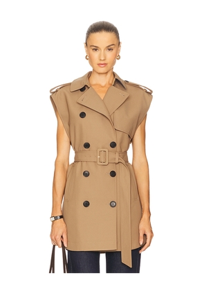 Veronica Beard Willmott Trench Vest in Beige. Size XS. Also in S.