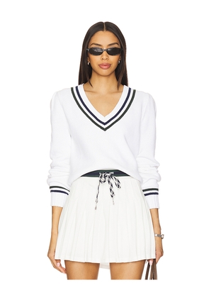 THE UPSIDE Soony V Neck Sweater in White. Size XS. Also in L.