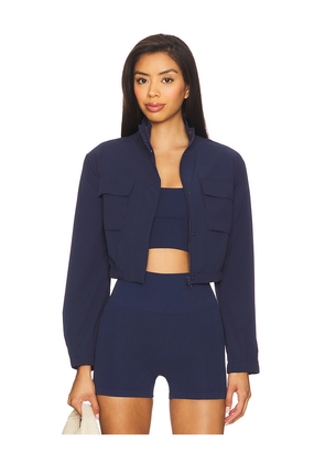 WellBeing + BeingWell Aspyn Cropped Jacket in Navy. Size XL. Also in M.