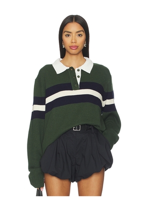 WeWoreWhat Knitted Rugby Shirt in Green. Size M. Also in XL.