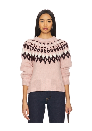 Veronica Beard Anne Fairisle Pullover in Pink. Size M. Also in S, XL, XS.